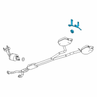 OEM Cadillac STS Muffler & Pipe Hanger Diagram - 15240254