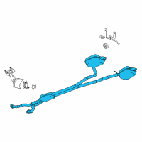 OEM Cadillac SRX Muffler & Pipe Diagram - 15832125