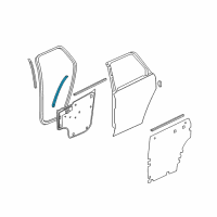 OEM 2003 Saturn Vue Weatherstrip Asm, Rear Side Door Rear Auxiliary Diagram - 22690232