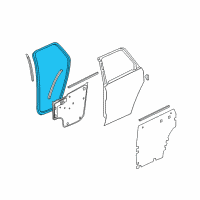 OEM 2003 Saturn Vue Weatherstrip Asm, Rear Side Door Diagram - 15907479