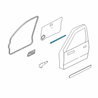 OEM 1999 Nissan Frontier MOULDING Assembly Front Door Outside LH Diagram - 80821-8B400