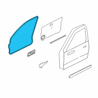 OEM 1999 Nissan Frontier WEATHERSTRIP Front Door LH Diagram - 80831-8Z410