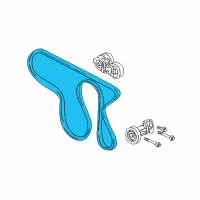 OEM 2004 Chevrolet Trailblazer EXT Serpentine Belt Diagram - 19244949