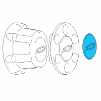 OEM 2001 Chevrolet Tahoe Hub Cap ASSEMBLY *Marked Print Diagram - 15766002