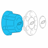 OEM Chevrolet Silverado 1500 HD Classic Hub Cap Diagram - 9597169