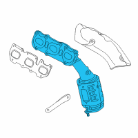 OEM 2009 Kia Borrego Exhaust Manifold Catalytic Assembly, Left Diagram - 285103CAK0