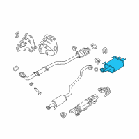 OEM 2002 Nissan Sentra Exhaust, Main Muffler Assembly Diagram - 20100-4Z610