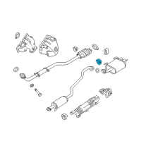 OEM 2004 Nissan Sentra Mounting-Exhaust, Rubber Diagram - 20651-6N220