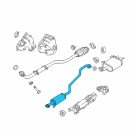 OEM 2002 Nissan Sentra Exhaust Muffler Assembly Diagram - 20300-ZG40A