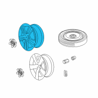 OEM 2008 Pontiac G8 Wheel, Alloy Diagram - 92217685