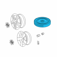 OEM 2009 Pontiac G8 Wheel Rim, 17X4 Compact Spare Diagram - 92214938