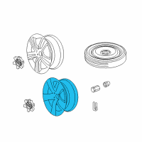 OEM 2008 Pontiac G8 Wheel, Alloy Diagram - 92217688