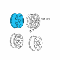 OEM 2016 Chevrolet Impala Limited Wheel, Alloy Diagram - 9598242