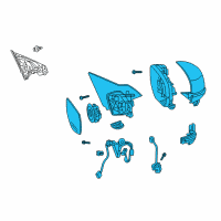 OEM 2015 Honda Accord Mirror Assembly, Passenger Side Door (Hematite Metallic) (R.C.) (Heated) Diagram - 76200-T2G-A42ZH