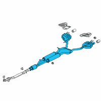 OEM 2019 Acura RDX Silencer Complete , Exhaust Diagram - 18307-TJB-A11