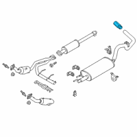 OEM 2015 Ford F-150 Tail Pipe Extension Diagram - KL3Z-5K238-B