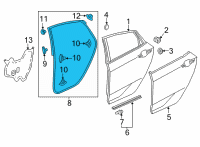 OEM 2022 Honda Civic WEATHERSTRIP, R- RR Diagram - 72810-T43-J01