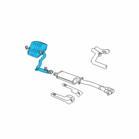 OEM Dodge Magnum Exhaust Muffler And Resonator Diagram - 4578378AF