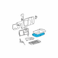 OEM 2002 Chevrolet Avalanche 1500 Pad, Rear Seat Cushion Diagram - 88938506