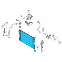 OEM 2016 Kia Soul EV Radiator Assembly Diagram - 25310E4000