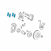 OEM 2009 Pontiac Vibe Front Pads Diagram - 19184911