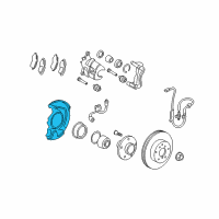 OEM 2009 Pontiac Vibe Shield, Front Brake Diagram - 19184296