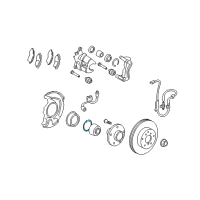 OEM Pontiac Vibe Ring, Front Wheel Bearing Retainer Diagram - 19184285