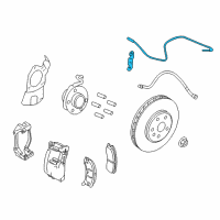 OEM Cadillac CTS Front Speed Sensor Diagram - 22897414