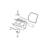 OEM 2006 Jeep Grand Cherokee Support Liftgate Opening Diagram - 55394322AA