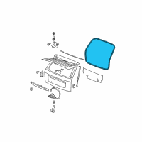 OEM 2009 Jeep Grand Cherokee WEATHERSTRIP-LIFTGATE Glass Diagram - 55394780AK