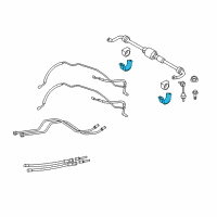 OEM 2006 BMW 525xi Left Stabilizer Bracket Diagram - 37-12-6-760-733