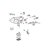 OEM 2013 Toyota 4Runner Headlamp Screw Diagram - 90109-06293