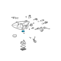 OEM Lexus RX400h Motor, Light Reflector Diagram - 85662-48010