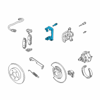 OEM 2002 Oldsmobile Alero Bracket, Rear Brake Caliper Diagram - 18026272