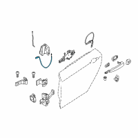 OEM 2019 BMW 340i GT xDrive Door Latch Cable Diagram - 51227291411