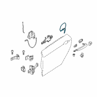 OEM 2017 BMW 340i GT xDrive Bowden Cable, Outside Door Handle, Rear Diagram - 51-22-7-291-413