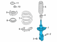 OEM 2022 Hyundai Ioniq 5 STRUT ASSY-FR, LH Diagram - 54650-GI180