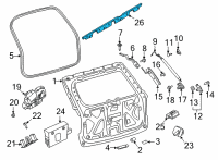 OEM Lincoln Aviator WEATHERSTRIP - LUGGAGE COMPART Diagram - LC5Z-7843720-A