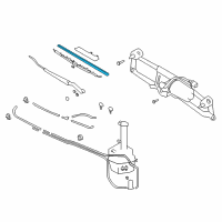 OEM 2005 Hyundai Tiburon Wiper Blade Rubber Assembly(Drive) Diagram - 98351-2C800