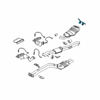 OEM 2004 BMW X3 Bracket Exhaust, Rear Diagram - 18-30-3-413-461