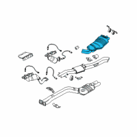 OEM 2006 BMW X3 Exhaust Muffler Rear Left Diagram - 18-30-3-403-627