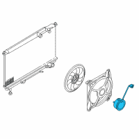 OEM 2005 Hyundai XG350 Motor-Radiator Cooling Fan Diagram - 25386-39180