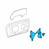OEM 2016 Cadillac ELR Window Regulator Diagram - 23421475