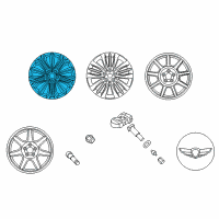OEM Hyundai Genesis Wheel Rim Diagram - 52910-B1150