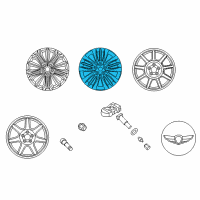 OEM 2016 Hyundai Genesis Aluminium Wheel Assembly Diagram - 52910-B1270