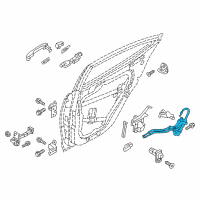 OEM 2018 Hyundai Elantra Latch Assembly-Rear Door, LH Diagram - 81410-F2000