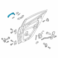 OEM 2019 Hyundai Elantra Door Handle Assembly, Exterior, Left Diagram - 82651-F2010