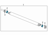 OEM 2022 Chevrolet Silverado 2500 HD U-Joint Diagram - 84922956