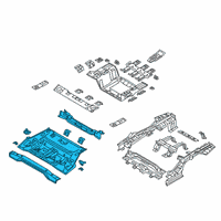 OEM 2016 Hyundai Sonata Panel Assembly-Rear Floor, Front Diagram - 65511-E6000