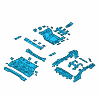 OEM Hyundai Panel Complete-Rear Floor Diagram - 65500-E6000